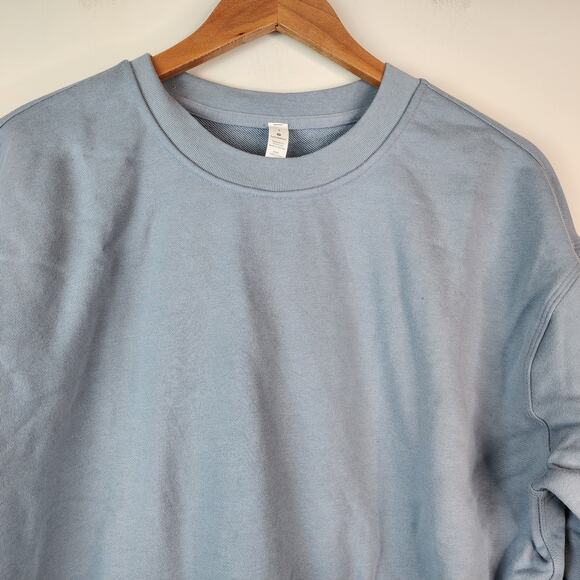 Lululemon Perfectly Oversized Softstreme Crewneck Womens 4 Light Blue Sweatshirt - Picture 2 of 8
